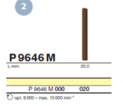 Полировочный бор по металлу 2-я ступень D+Z  / P 9646 M 000.020