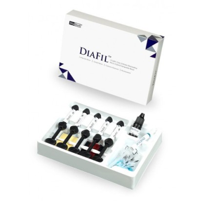 ДиаФил / DiaFil (набор) - универсальный наногибридный композит (5шпр*4г + бонд 5мл + гель Diaetch 3мл), DiaDent / Корея